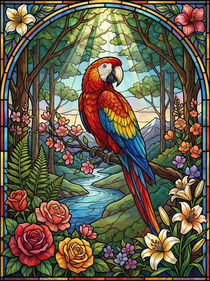 Scarlet Macaw Forest (80 Colours)