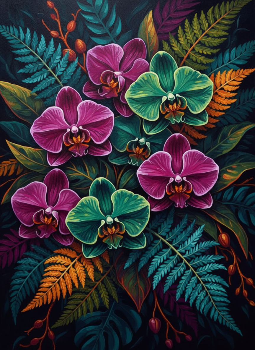 Dark Tropical Orchid (80 Colours)