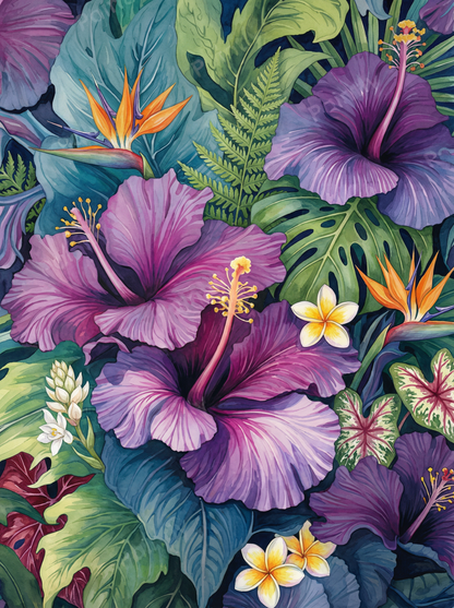 Tropical Hibiscus Harmony (120 Colours)