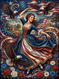 American Flag Eagle Dancer (80 Colors)