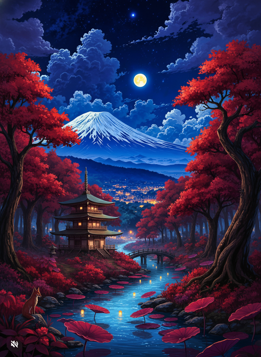 Fuji Night Temple (120 Colours)