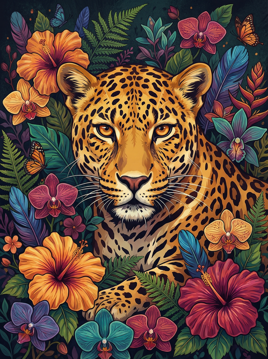 Tropical Flowers Leopard (120 Colours)