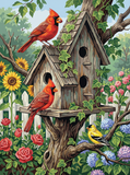 Garden Bird Haven (120 Colors)