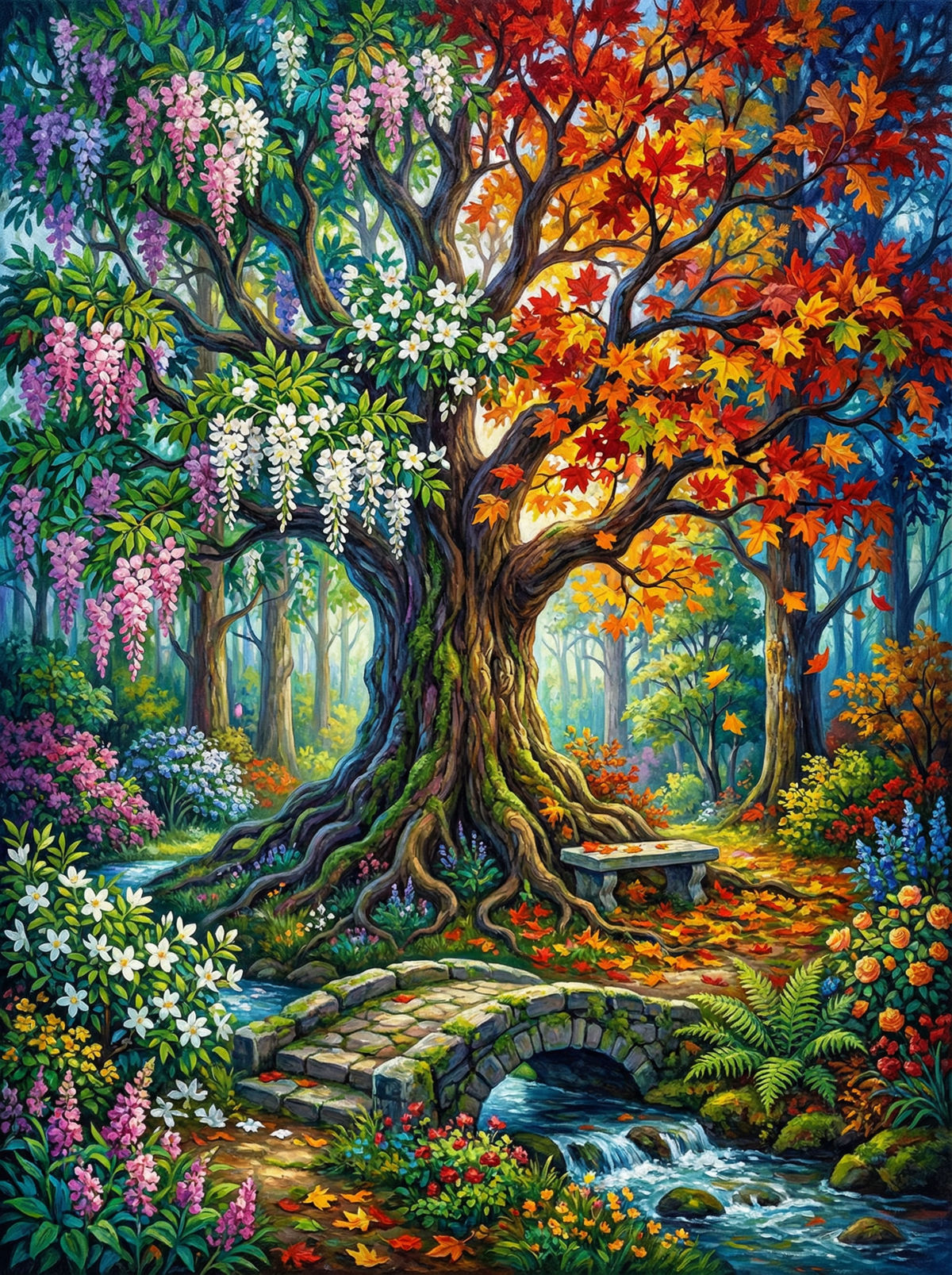 Four Seasons Tree ll (80 Colours)
