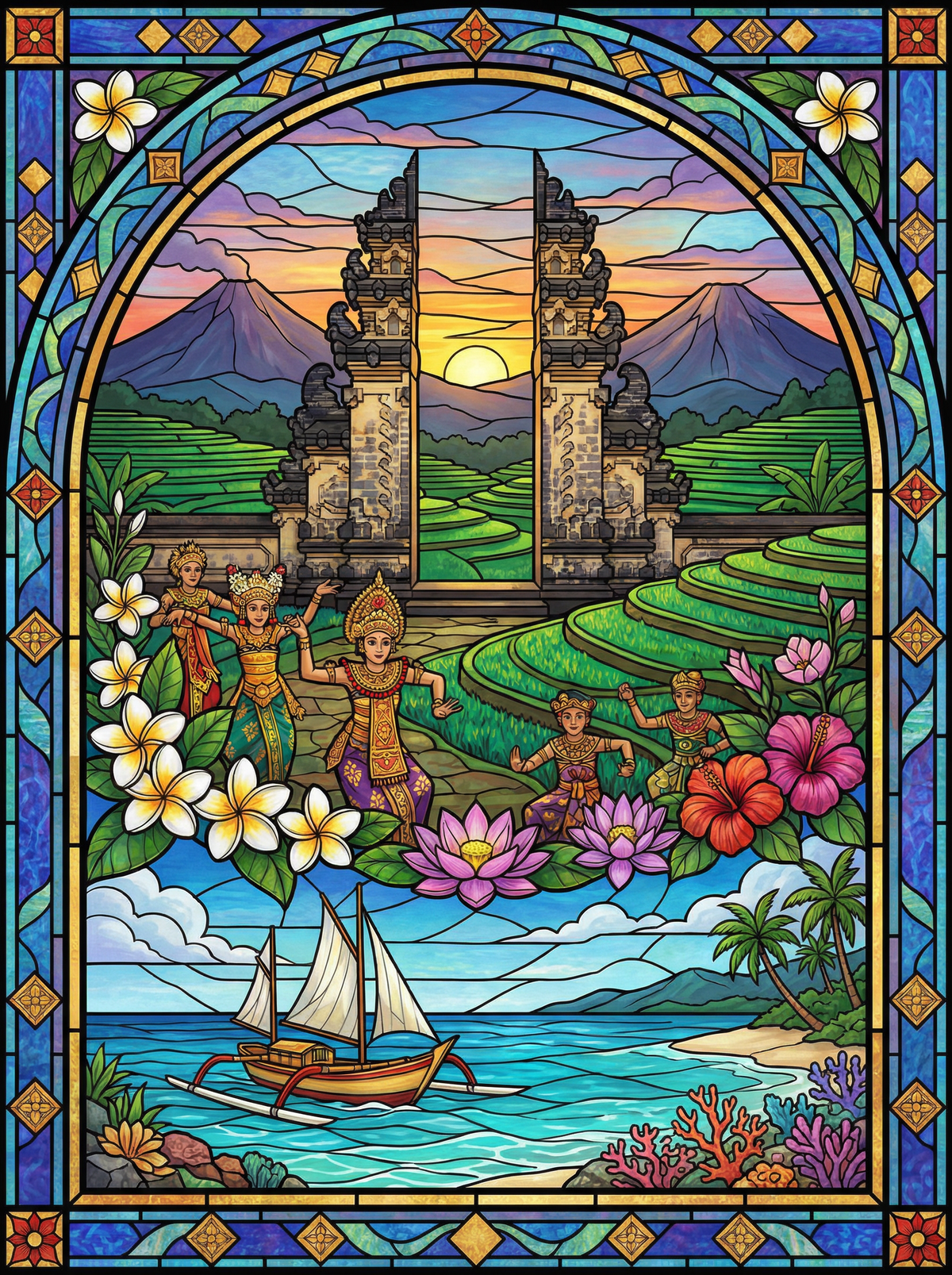 Balinese Temple Dancers (80 Colours)