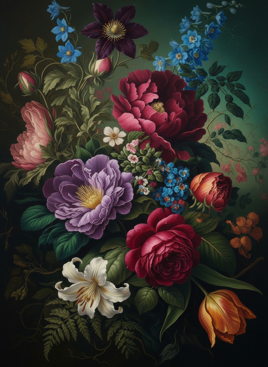 Baroque Bouquet Bloom (80 Colours)