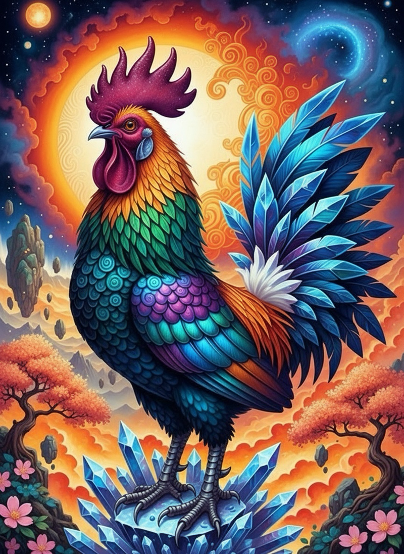 Crystal Rooster (80 Colours)
