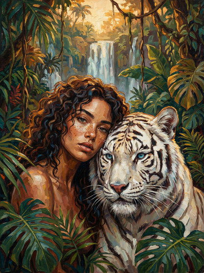 White Tiger of the Emerald Falls (80 Colours)