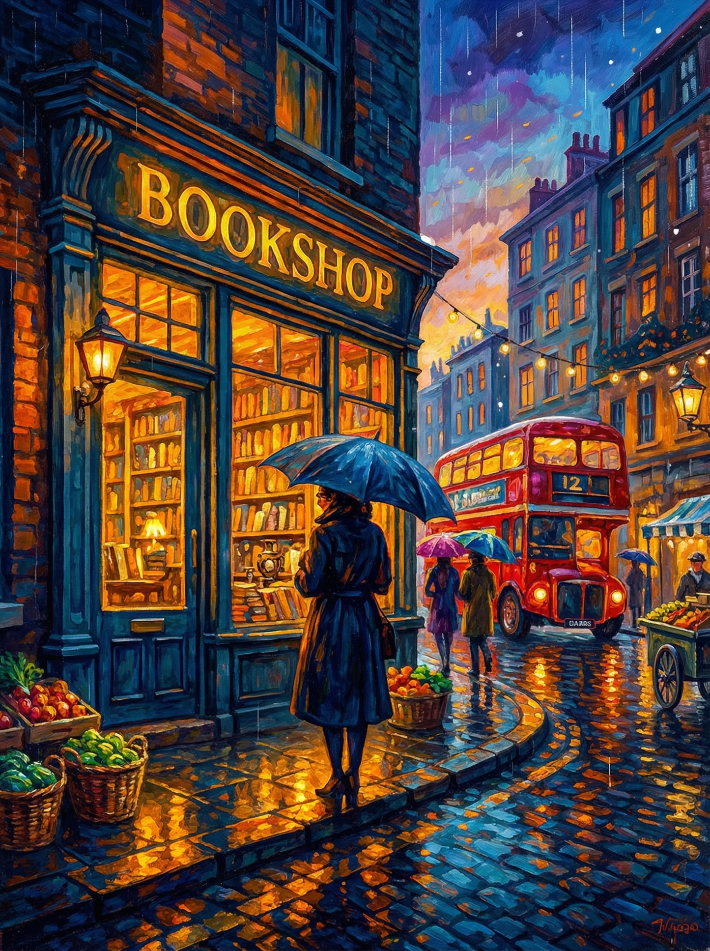 Rainy London Bookshop (120 Colours)