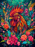 Floral Garden Rooster (120 Colors)