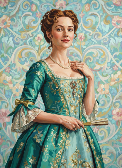 Floral Fan Lady (80 Colours)