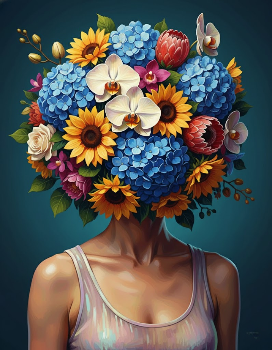 Sunflower Hydrangea Crown (80 Colours)