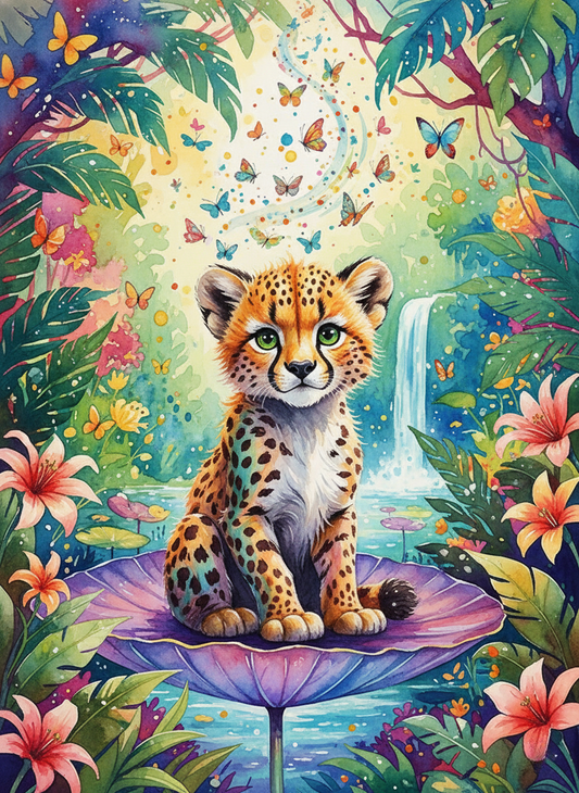 Cheetah Cub in Bloom (80 Colours)