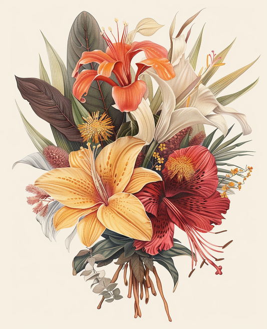 Jungle Hibiscus Bloom (120 Colours)