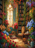 Cozy Garden Library Cat (120 Colors)