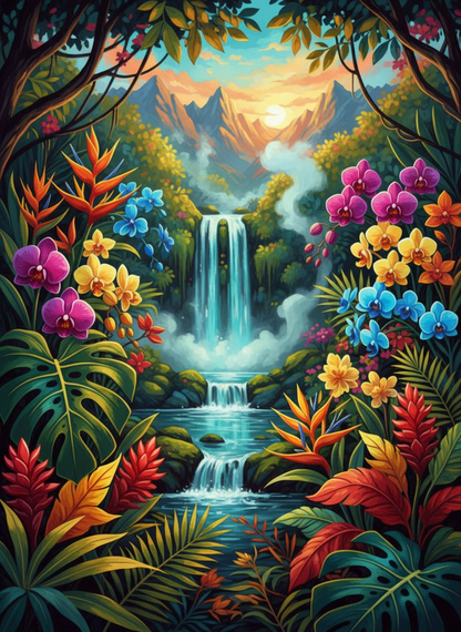 Jungle Orchid Falls (80 Colours)