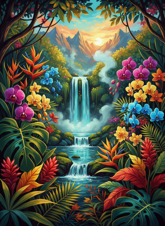Jungle Orchid Falls (80 Colours)