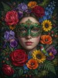 Floral Masked Woman Hummingbird (80 Colors)