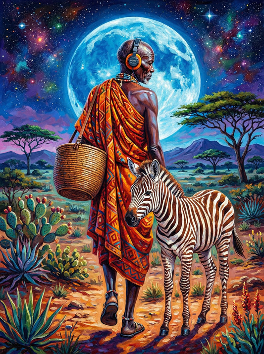 African Elder Moonlit Zebra (80 Colours)