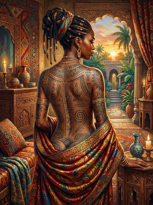 African Tribal Tattoo Sunset (80 Colours)