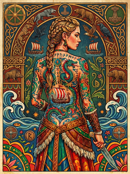 Art Nouveau Wave Maiden (80 Colours)