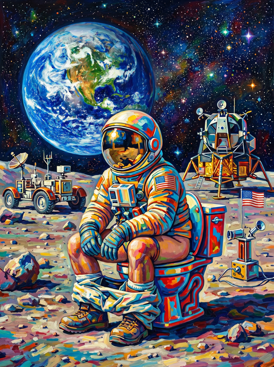 Astronaut Chilling On Moon (120 Colours)
