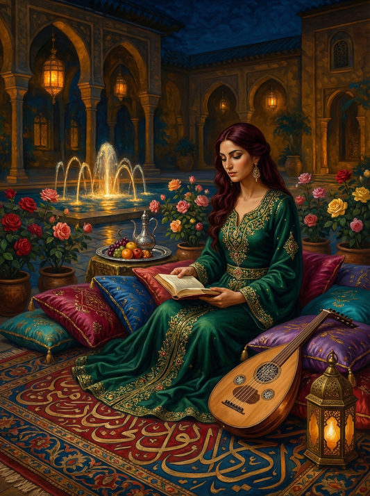 Palace Courtyard Reading Woman (120 Colours)
