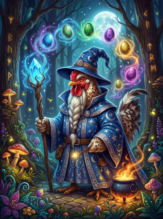Magic Forest Wizard Rooster (120 Colours)