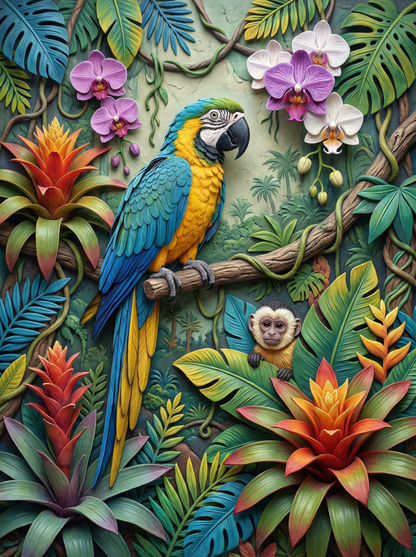 Tropical Macaw Bloom (80 Colours)