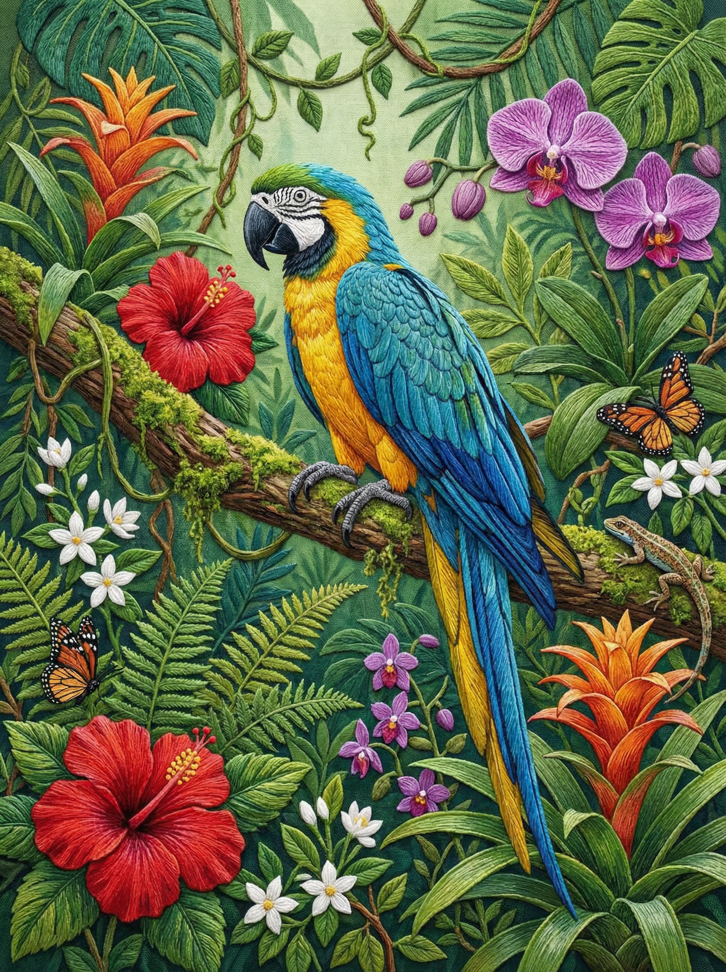 Tropical Jungle Parrot (80 Colours)