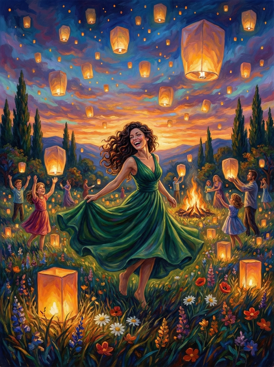 Lanterns Dancing Woman (120 Colours)
