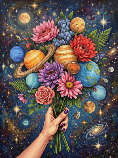 Cosmic Flower Bouquet Planets (80 Colours)