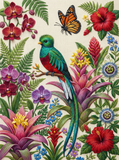 Embroidered Garden Bird (80 Colors)