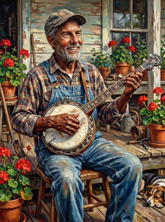 Banjo Playing Man (80 Colours)