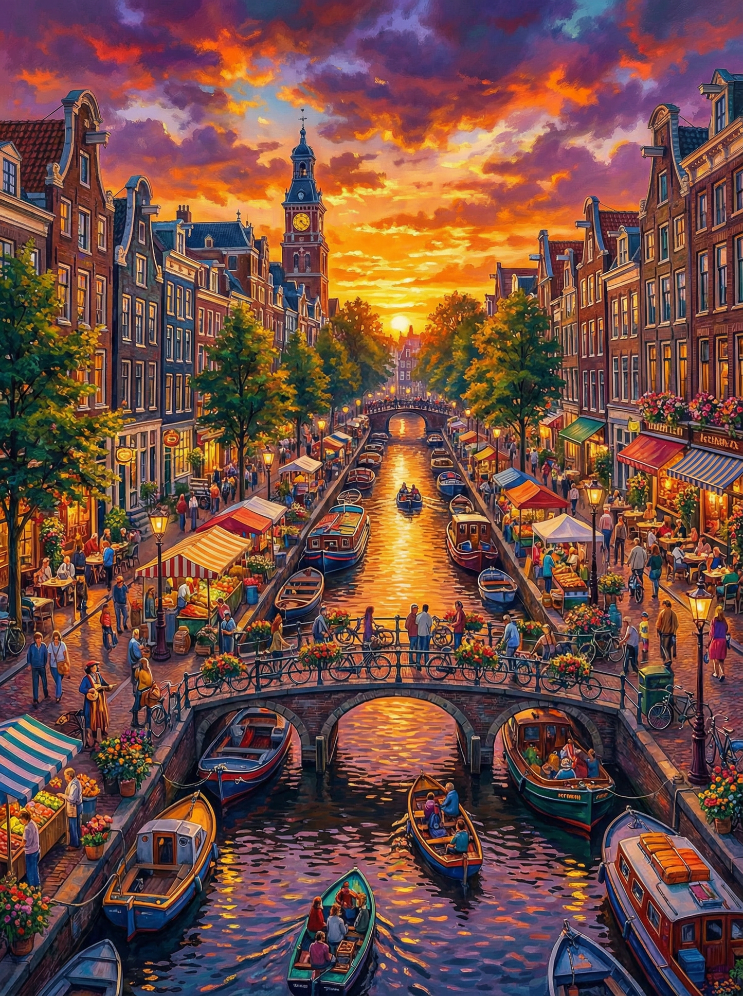 Sunset Over Amsterdam (120 Colours)