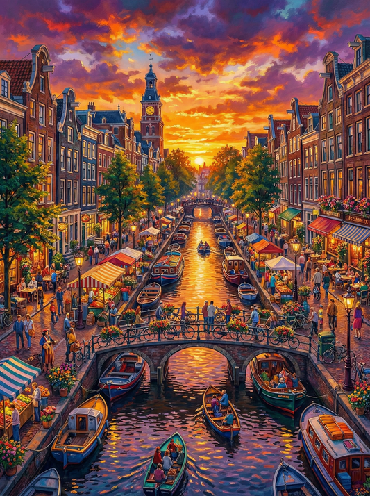 Sunset Over Amsterdam (120 Colours)