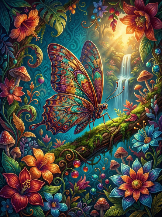 Butterfly Waterfall Mushroom Forest (120 Colours)