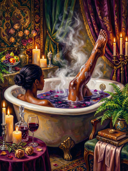 Candlelit Rose Petal Bath (80 Colours)