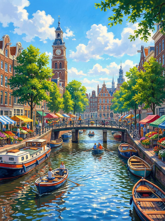 Sunny Day in Amsterdam (80 Colours)