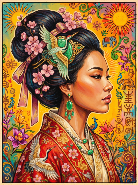 Cherry Blossom Geisha (80 Colours)