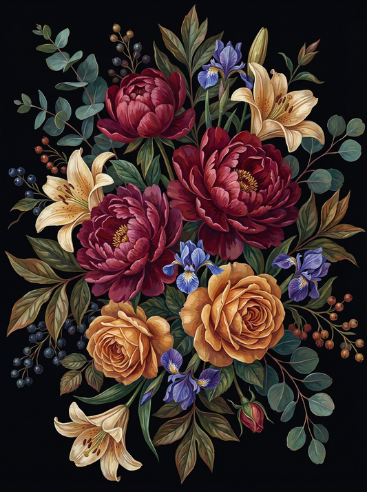 Classic Peony Bouquet Mix (80 Colours)