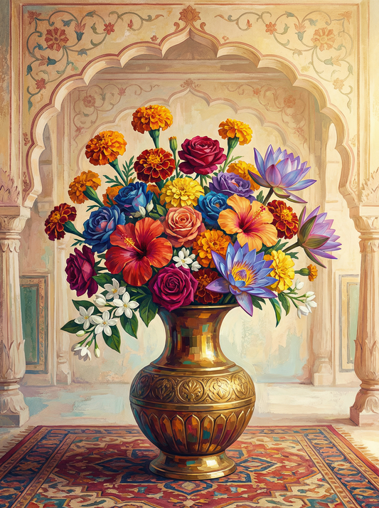 Classical Indian Palace Vase (80 Colours)