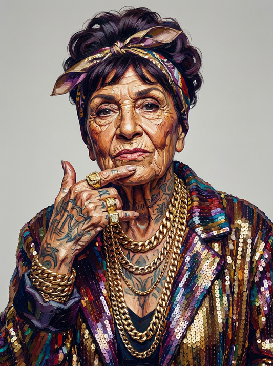 Colorful Headwrap Portrait (120 Colours)