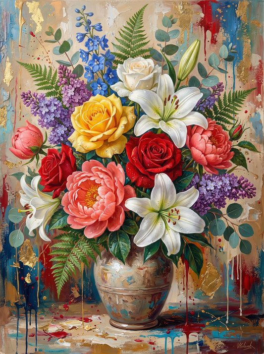 Colorful Roses Peonies Mixed (120 Colours)
