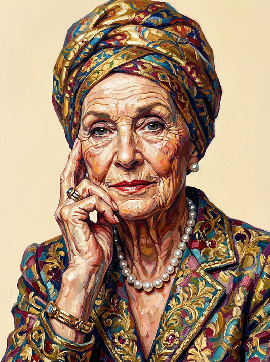 Colorful Turban Headwrap Portrait (120 Colours)