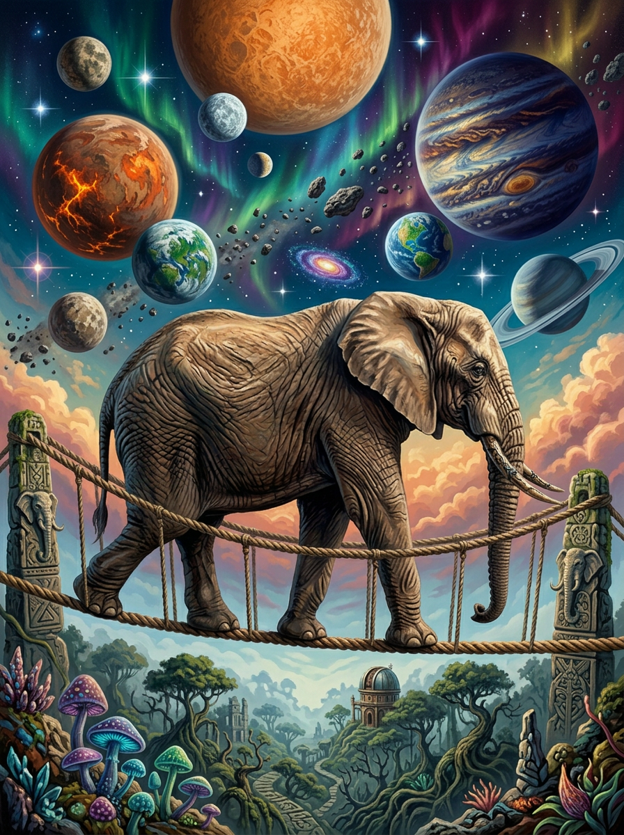 Cosmic Elephant Journey (80 Colours)