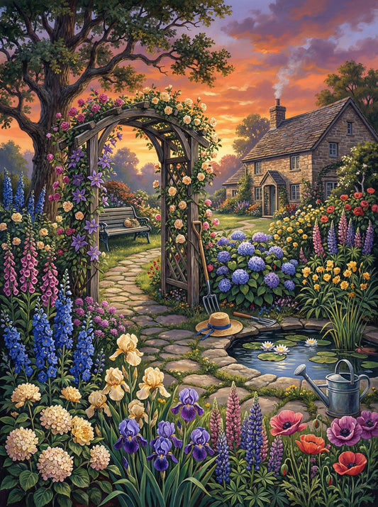 Cottage Garden Sunset (80 Colours)