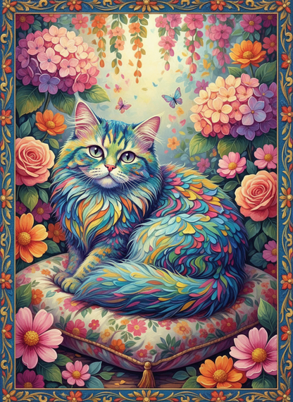 Colorful Floral Kitten (80 Colours)