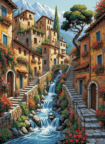 Cascading Village (80 Colours)
