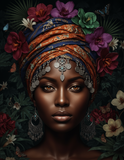 Floral Headwrap Majesty (120 Colors)